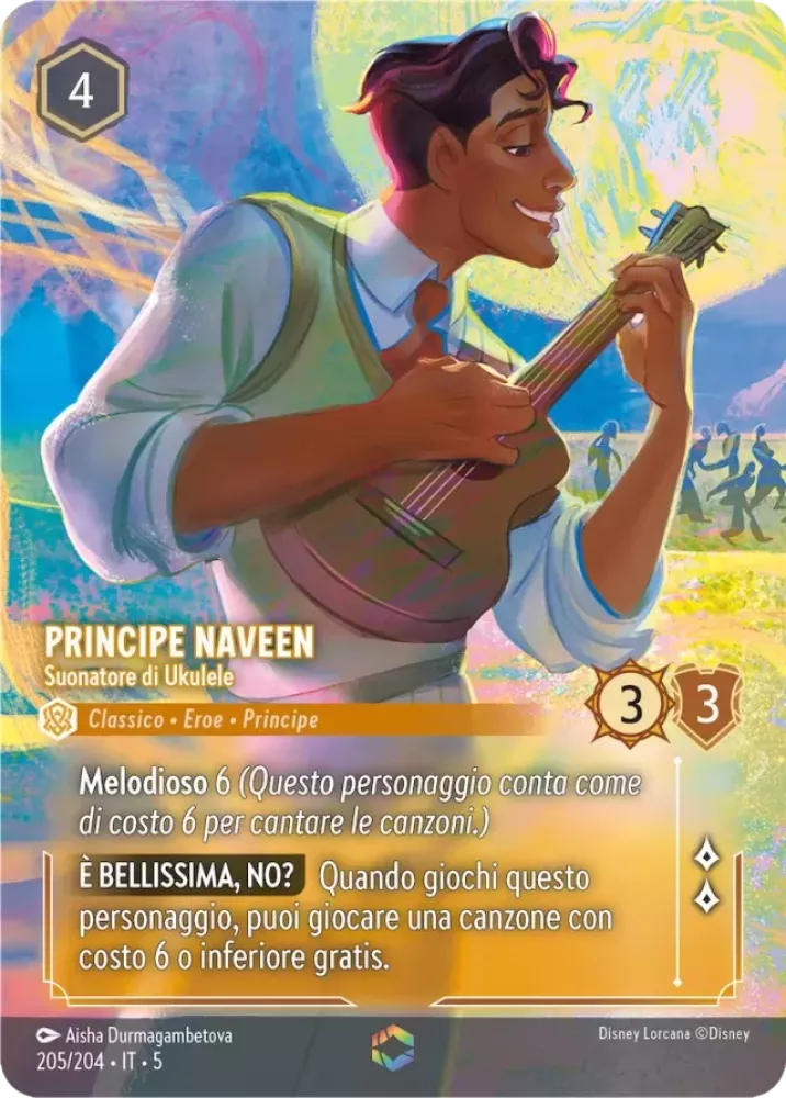 Prince Naveen - Ukulele Player Lorcana Card Review | Lorcania Prince Naveen - Ukulele Player Lorcana Card Review | Lorcania