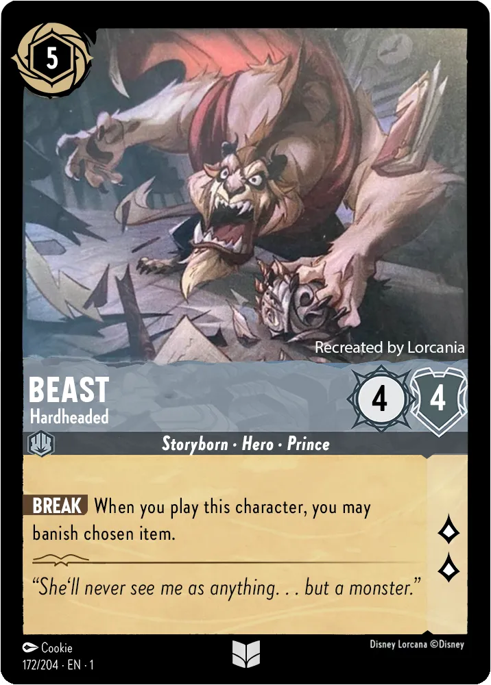 Beast Reverse Card Disney will launch a new card game to go up against Magic: The ...